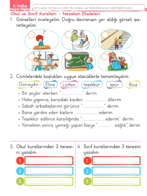 Fenomen Çocuk 1.sınıf 1 Haftalık Tekrar Föyleri