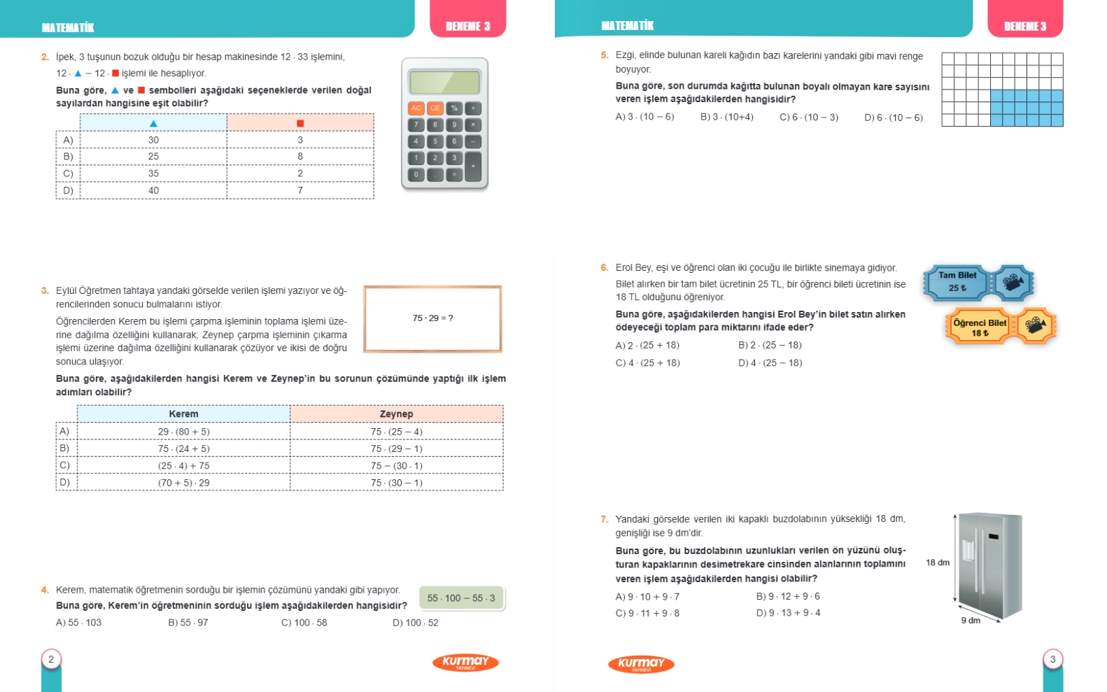 Fenomen 6 Matematik Haftalık Kazanım Kavrama Denemeleri KKD