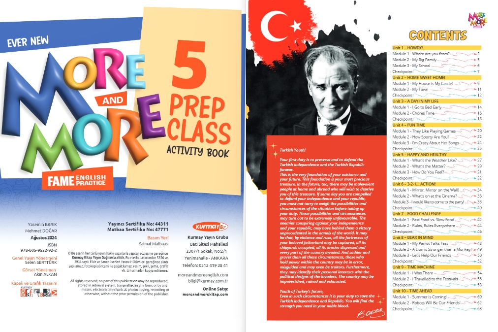 5.SINIF MORE & MORE PREP CLASS COURSE BOOK & ACTIVITY BOOK & SKILLS BOOK (READING & WRITING) & SKILLS BOOK (LISTENING & SPEAKING) (4 KİTAP)