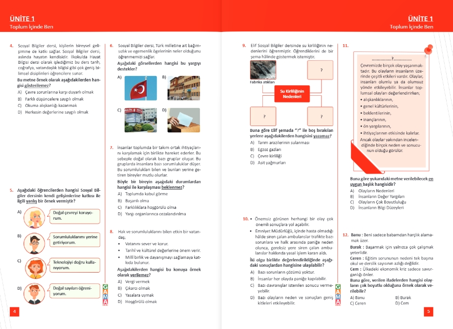 FENOMEN 5 KAMP KİTABI 1.DÖNEM TÜM DERSLER SORU BANKASI