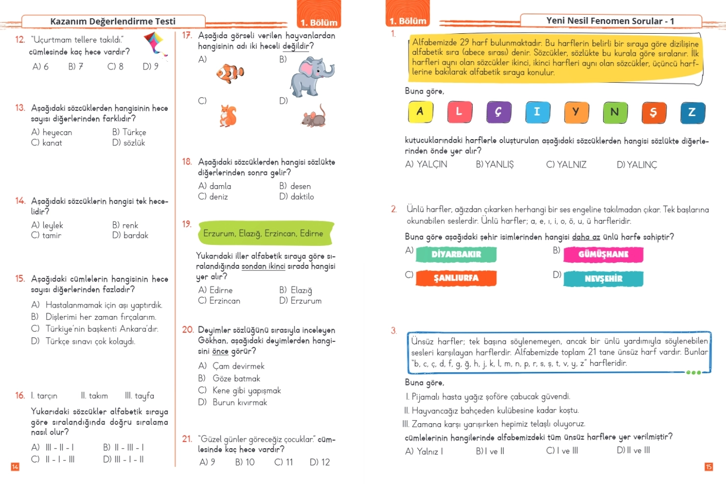 Fenomen Çocuk 4 Türkçe 4.Sınıf Kitabı