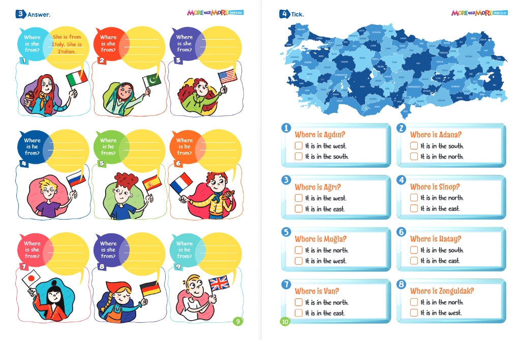 MORE & MORE İLKOKUL 4.SINIF PRACTICE BOOK & WORKBOOK & READERS & CRAFT BOOK  (4 KİTAP)