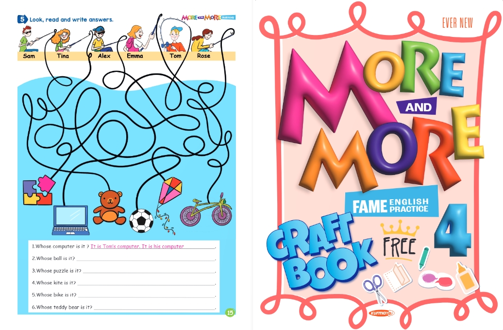MORE & MORE İLKOKUL 4.SINIF PRACTICE BOOK & WORKBOOK & READERS & CRAFT BOOK  (4 KİTAP)