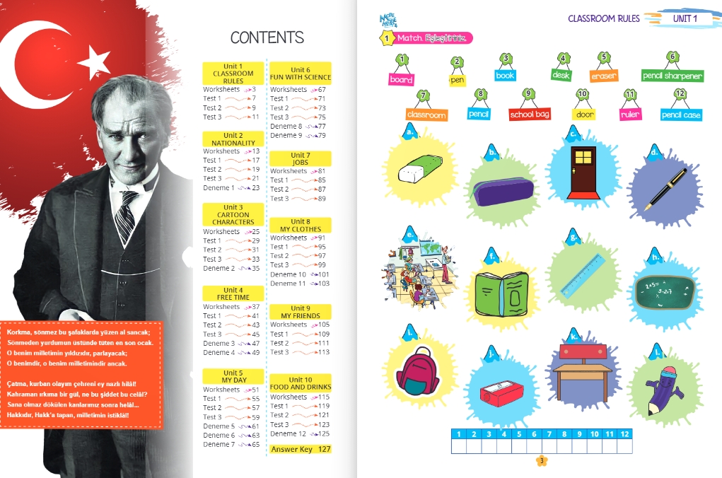 MORE & MORE İLKOKUL 4.SINIF WORKSHEETS & TEST BOOK & SELFIE TEST