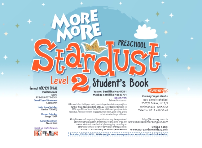 MORE & MORE STARDUST LEVEL 2 STUDENT’S & ACTIVITY BOOK & WORKSHEETS (3’LÜ SET) 4-5 YAŞ