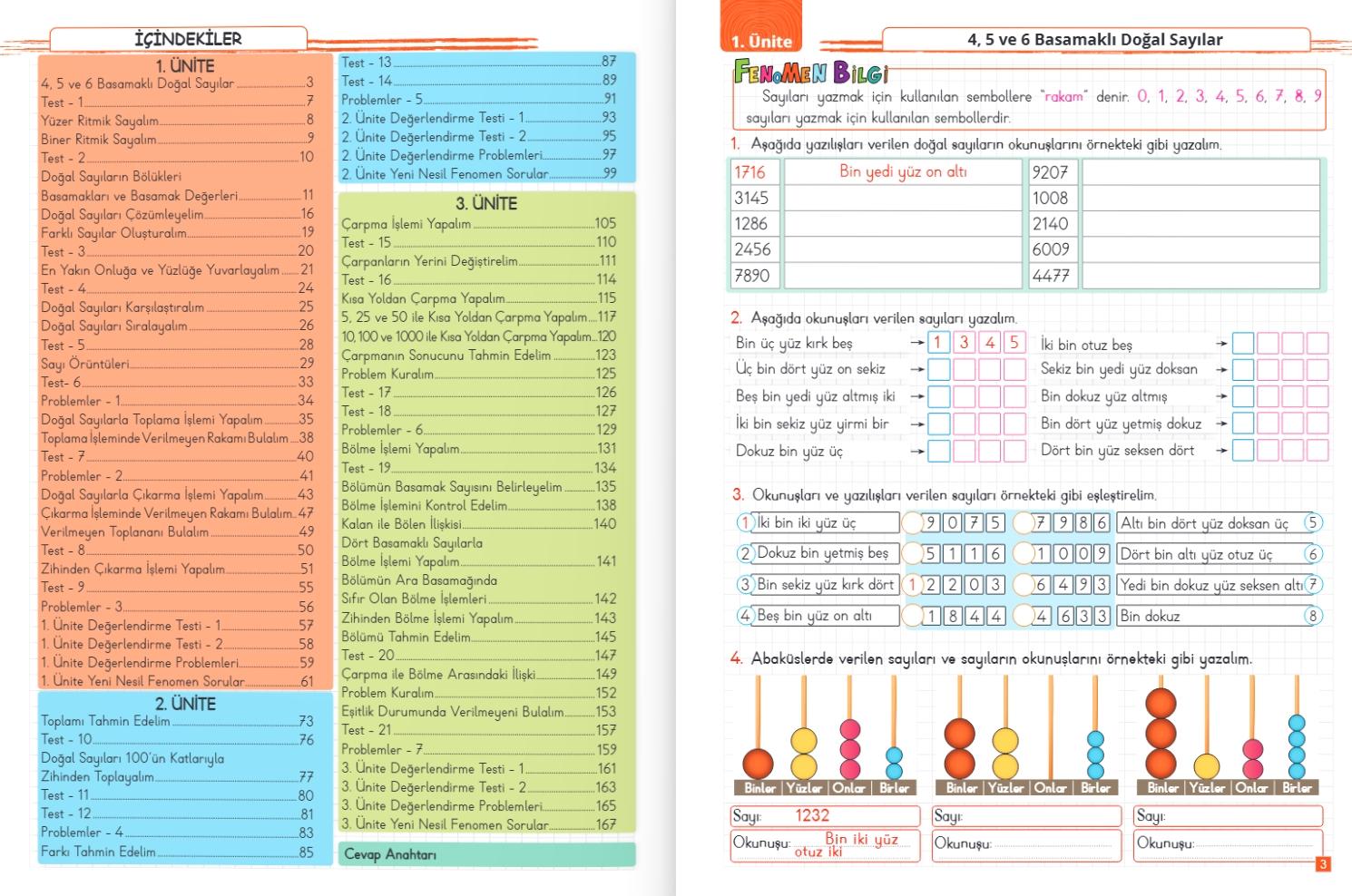 Fenomen Çocuk 4.Sınıf Matematik Kitap Seti (2Kitap)