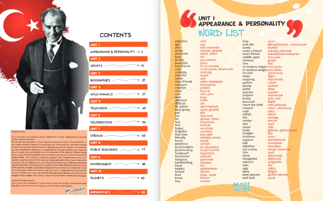 7. Sınıf More & More Wordpower ( Kelime Bankası )