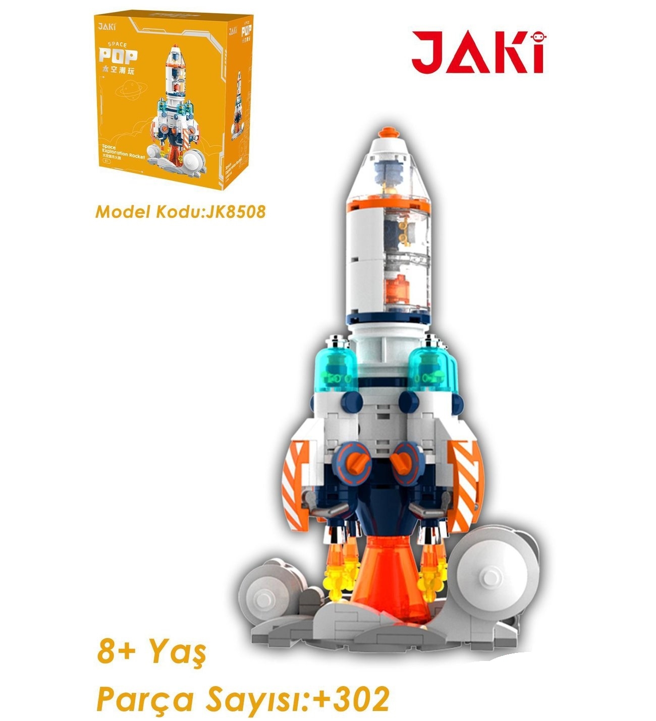 Vagonlife Jaki Mini Space Serisi Uzay Roketi Blok Seti JK8508 Uzay Serisi