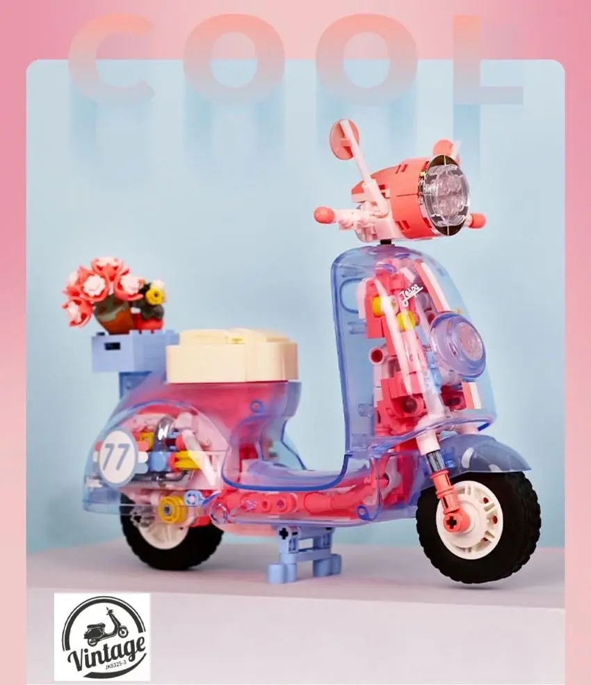Vagonlife Jaki Super Cool Motorcycle Mavi Motosiklet Yapı Blokları Oyuncak Seti JK8325-3