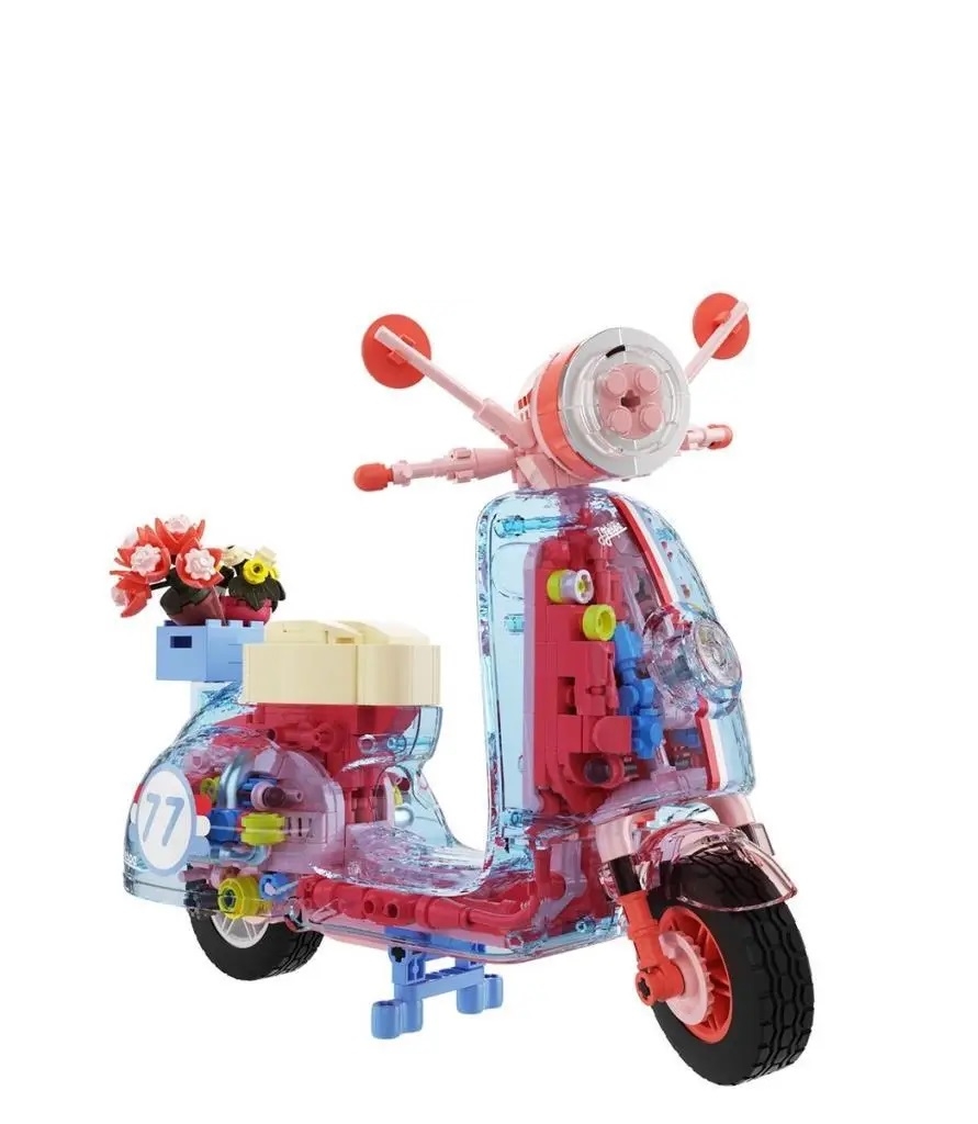 Vagonlife Jaki Super Cool Motorcycle Mavi Motosiklet Yapı Blokları Oyuncak Seti JK8325-3