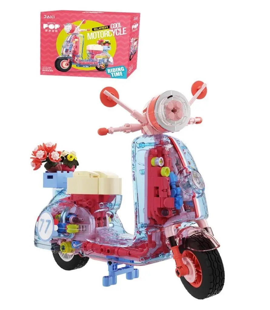 Vagonlife Jaki Super Cool Motorcycle Mavi Motosiklet Yapı Blokları Oyuncak Seti JK8325-3