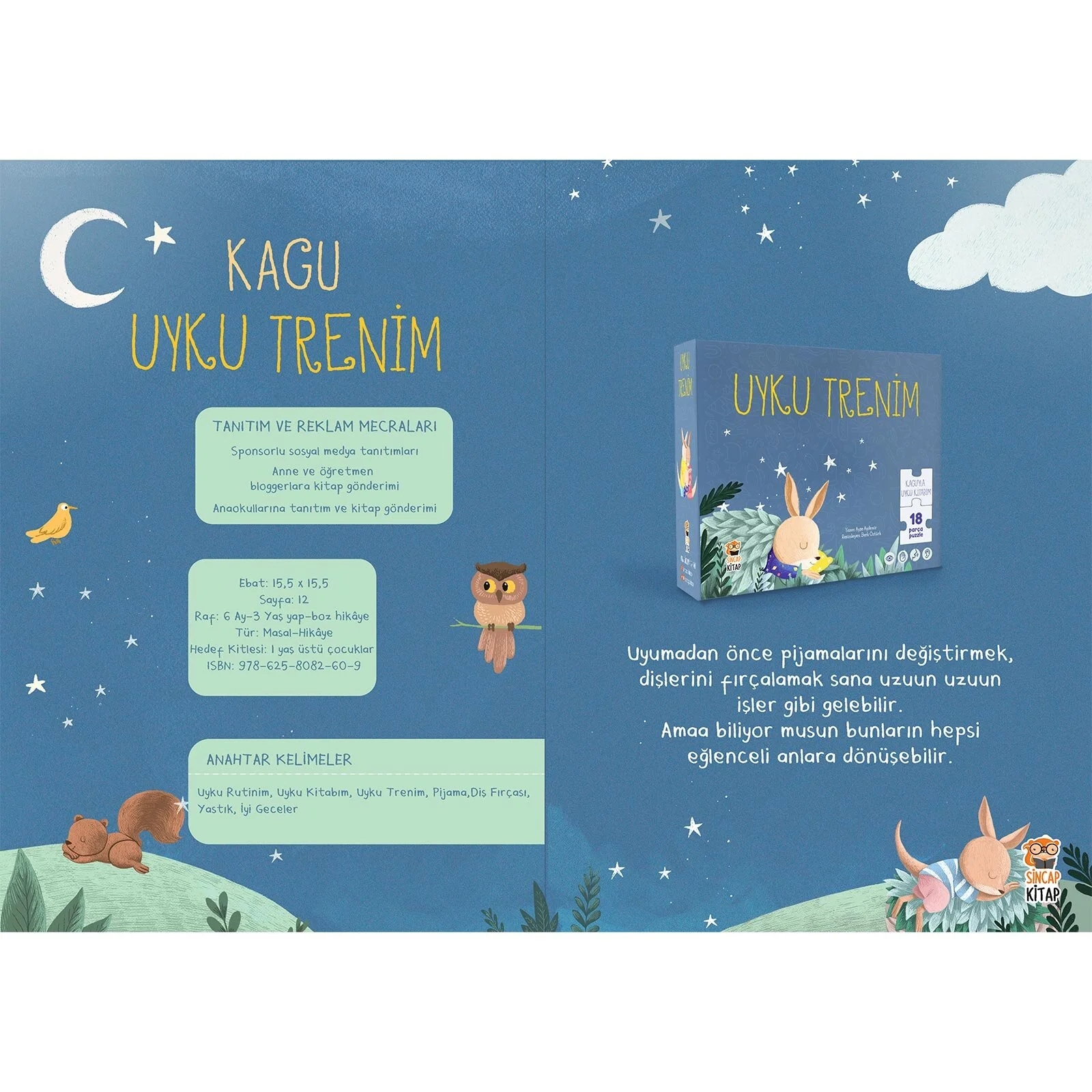 Sincap Kitap Kagu - UykuTrenim - Ayşe Aydemir - Okul Öncesi Kitap