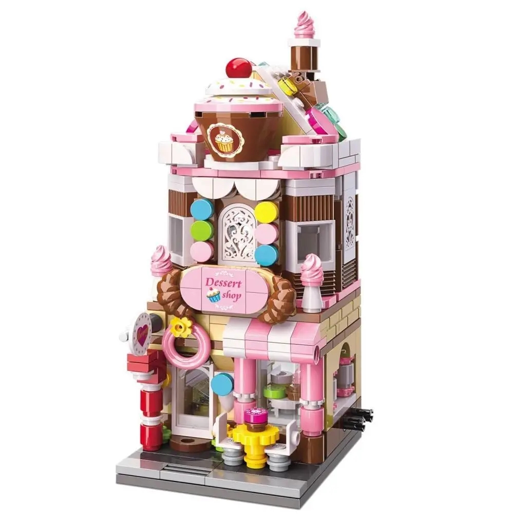 Vagonlife Keeppley City Corner Honey Sweet Dessert House Tatlı Evi Mağazası Hediyelik Dekorasyon Yapı Blokları Oyuncak Seti KP0101