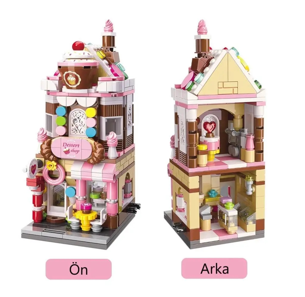 Vagonlife Keeppley City Corner Honey Sweet Dessert House Tatlı Evi Mağazası Hediyelik Dekorasyon Yapı Blokları Oyuncak Seti KP0101