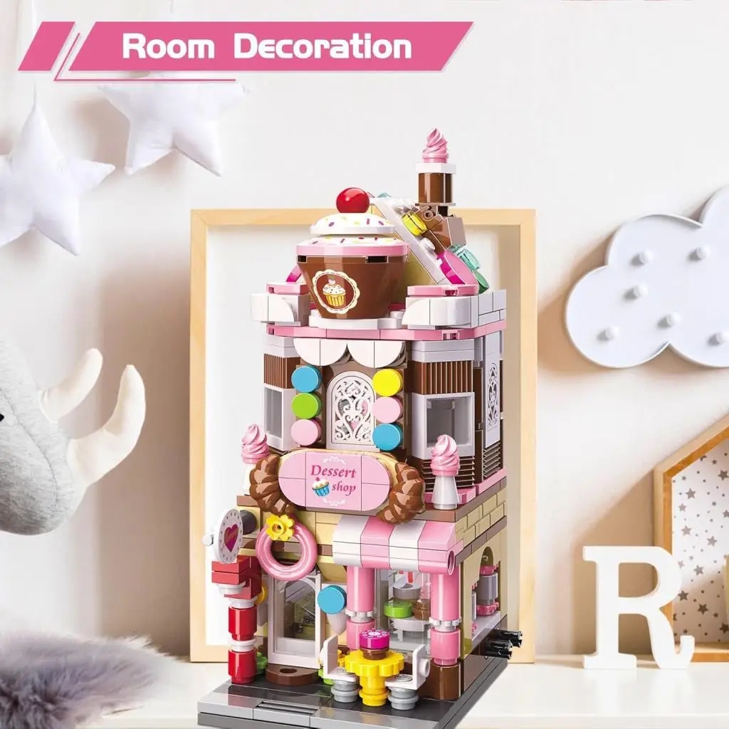 Vagonlife Keeppley City Corner Honey Sweet Dessert House Tatlı Evi Mağazası Hediyelik Dekorasyon Yapı Blokları Oyuncak Seti KP0101
