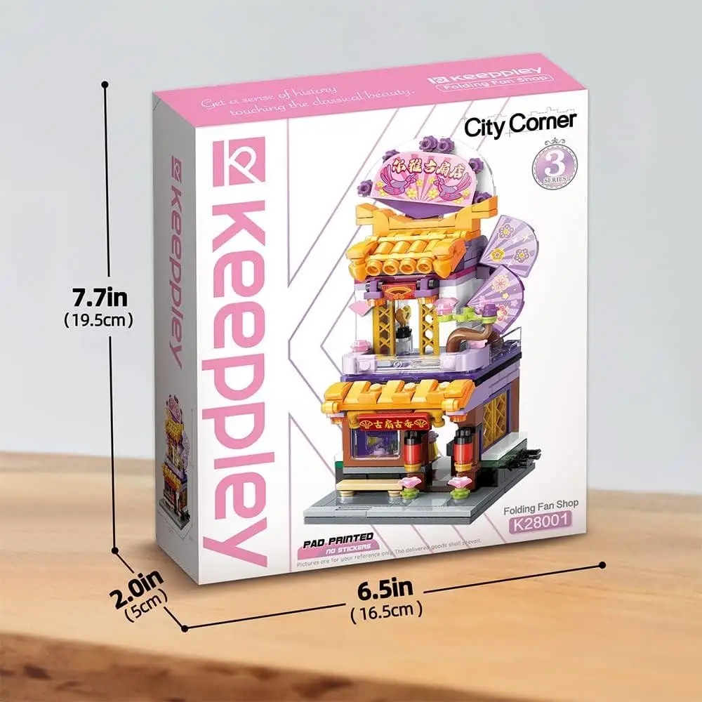 Vagonlife Keeppley City Corner Folding Fan Shop Yelpaze Dükkanı Yapı Blokları Oyuncak Seti K28001