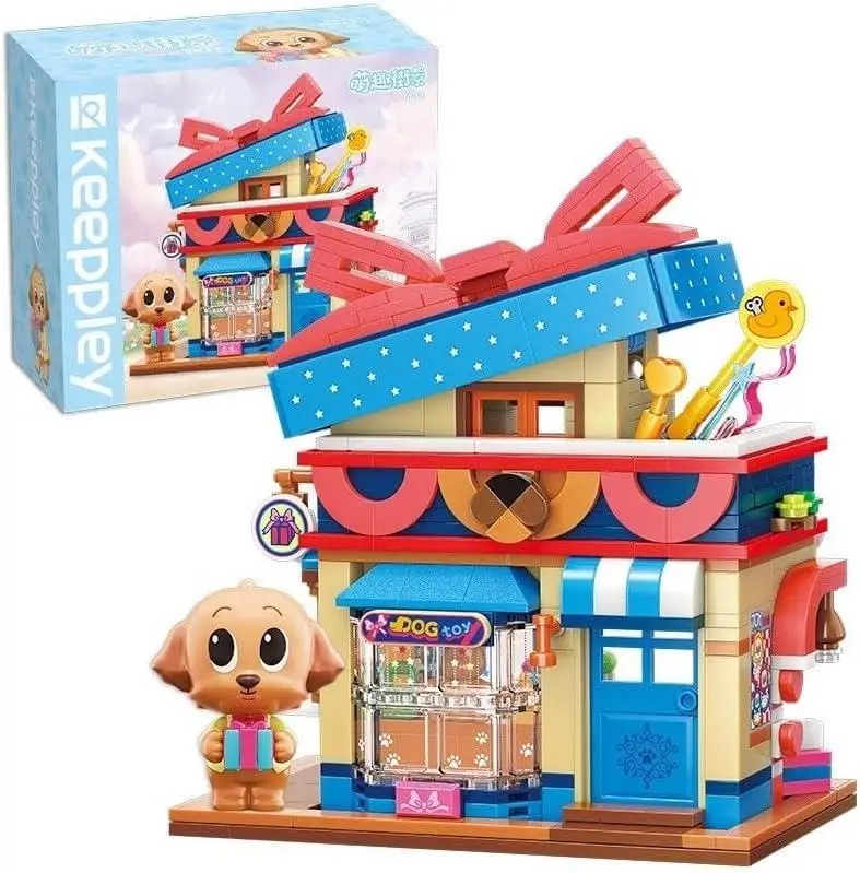 Vagonlife Keeppley Lovely Street Poodle Toy Store Poodle Oyuncak Dükkanı Yapı Blokları Oyuncak Seti K28011
