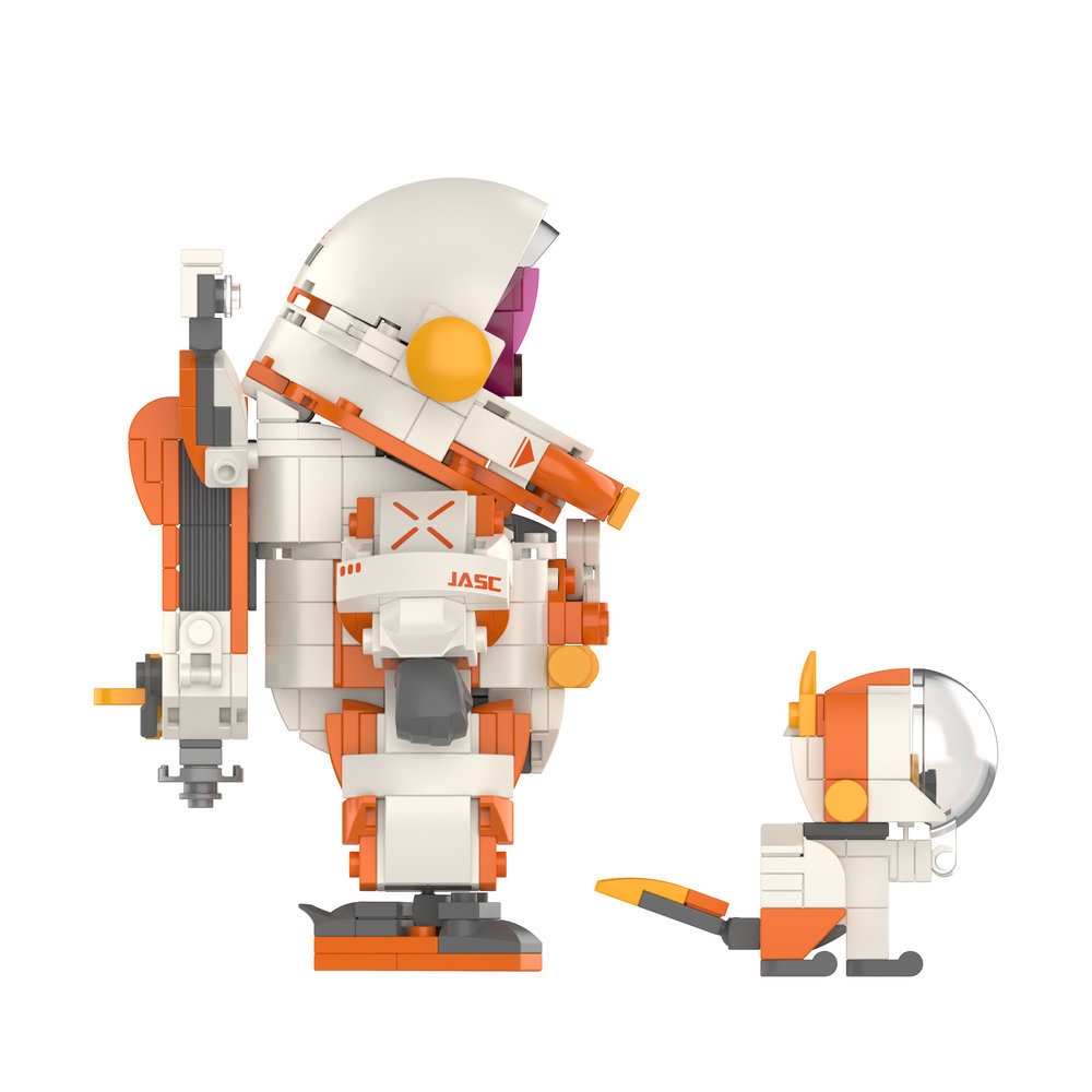 Vagonlife Jaki Astronaot Team X-pet  Astronot ve Evcil Hayvanı Yapı Blok Seti JK9108 Uzay Serisi