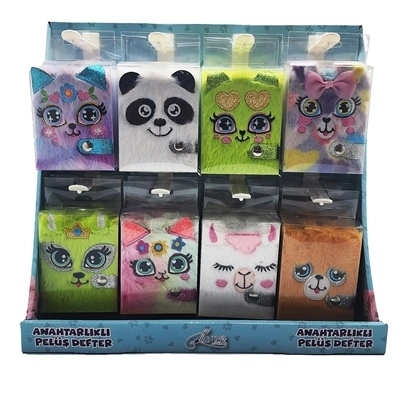 Lilamor Defter Peluş Mini Anahtarlık 8x10cm Sevimli Defterler Yeşil