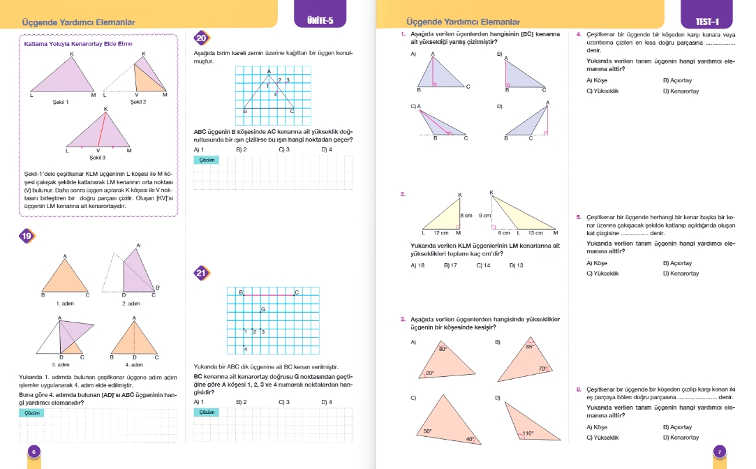 FENOMEN 8 MATEMATİK 6.FASİKÜL (ÜÇGENLER, DÖNÜŞÜM GEOMETRİSİ VE GEOMETRİK CİSİMLER)