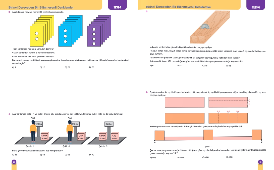 FENOMEN 8 MATEMATİK 5.FASİKÜL (DOĞRUSAL DENKLEMLER VE EŞİTSİZLİKLER)