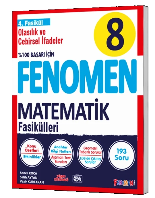 FENOMEN 8 MATEMATİK 4.FASİKÜL (OLASILIK,CEBİRSEL İFADELER VE ÖZDEŞLİKLER)