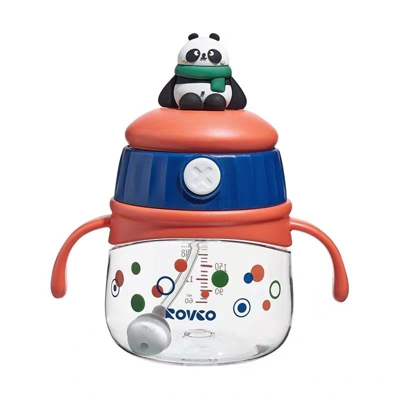 Vagon Life Rovco Ppipetli Panda Maskotlu Çocuk Matası +6 Ay 240 ML Kutulu Mavi B1051