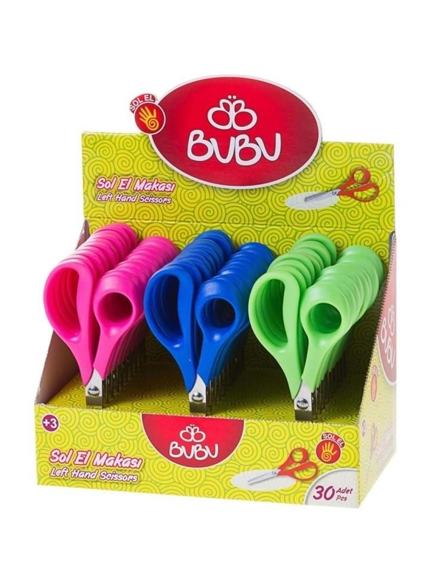 Bu-Bu Sol El Makası Küt Uçlu MK0006 Mavi