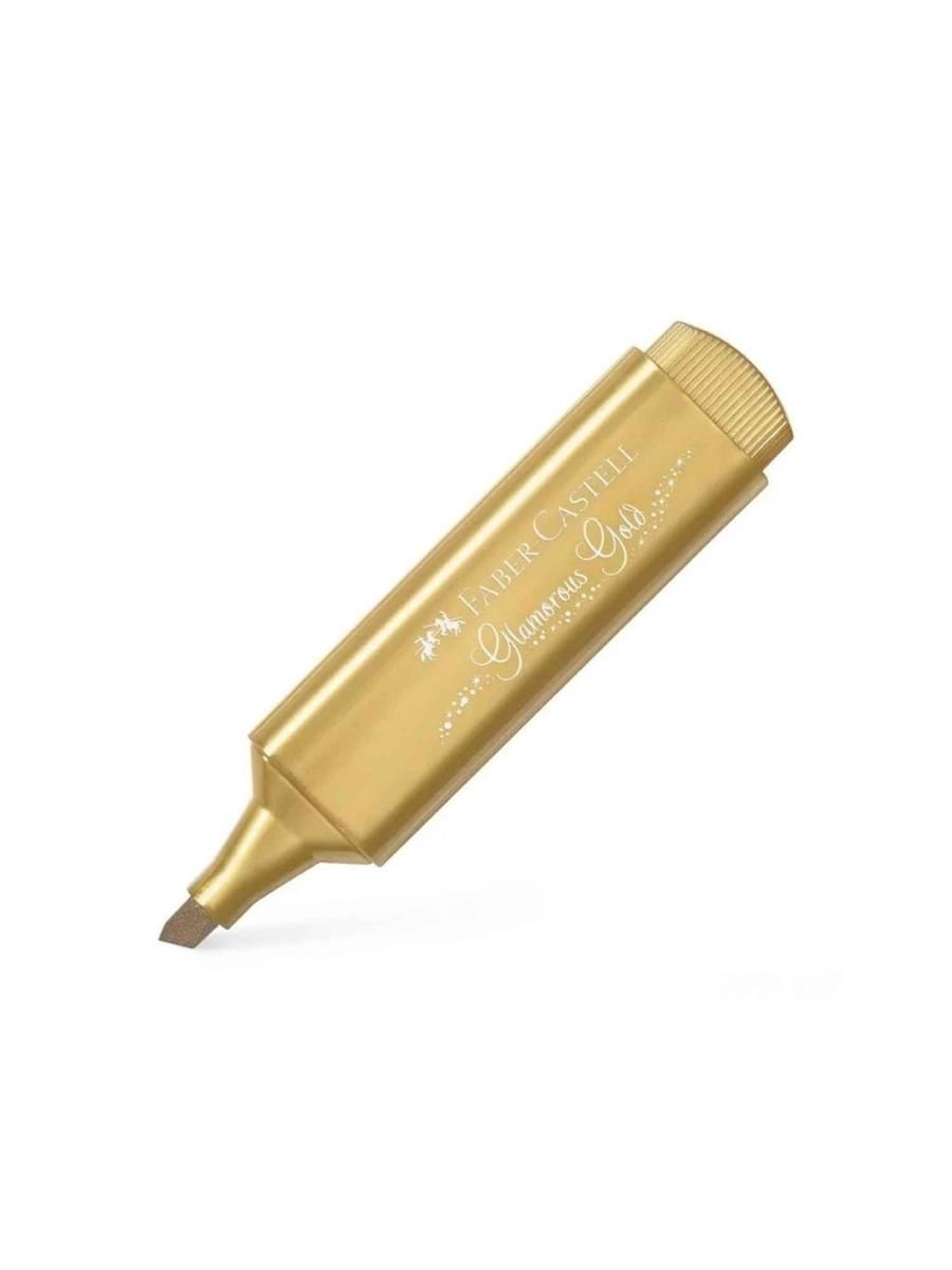 Faber-Castell Fosforlu Kalem Metalik Gümüş Gold Altın Sarısı