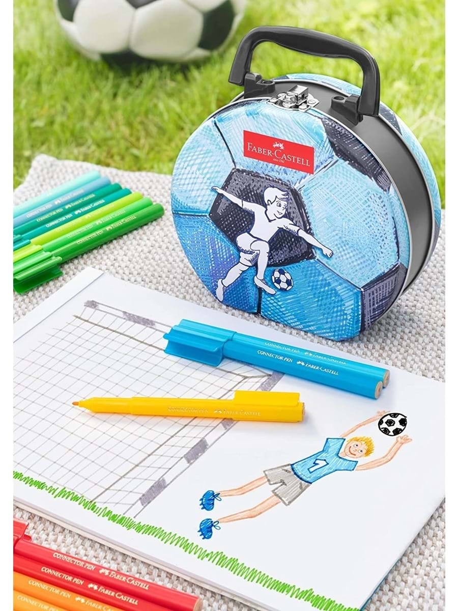 Faber Castell Eğlenceli Keçeli Kalem 33 Renk Metal Futbol Topu 155538