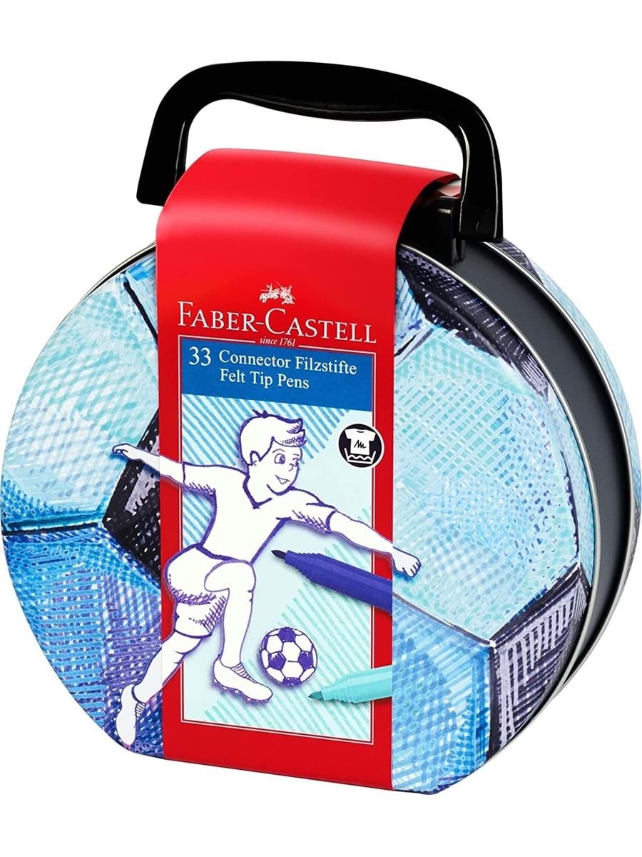 Faber Castell Eğlenceli Keçeli Kalem 33 Renk Metal Futbol Topu 155538