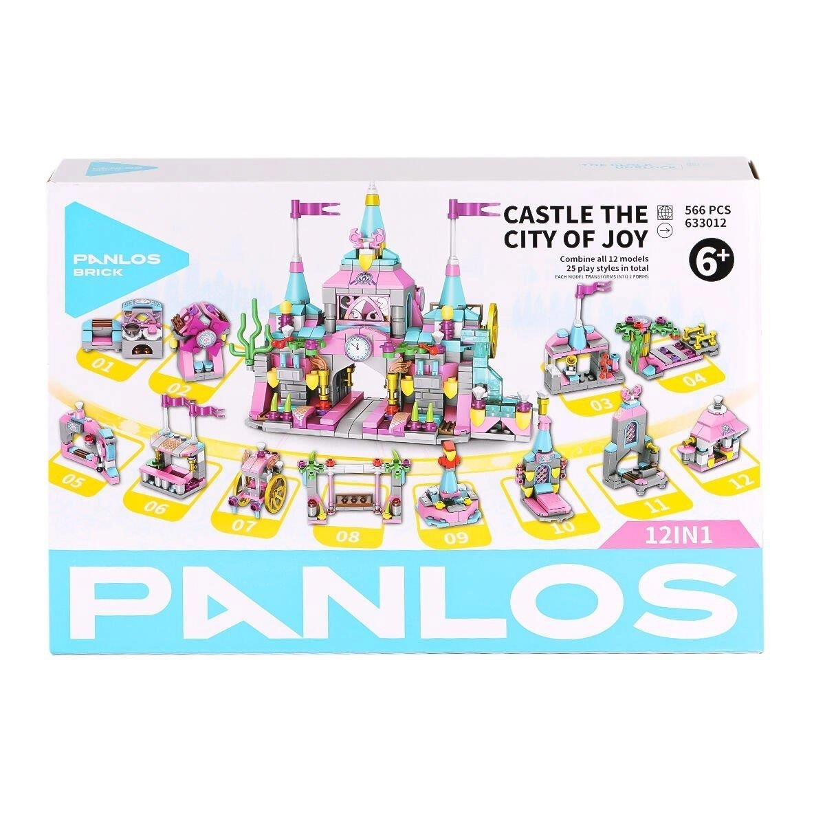 Vagon Life Panlos Prenses Kalesi 556 Parça Lego Blok Seti 12’si 1 arada P633012
