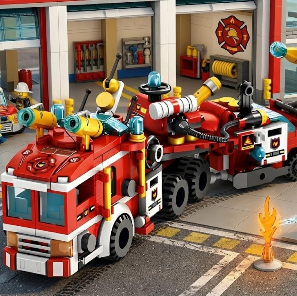 Vagon Life Panlos Şehir İtfaiyesi 557 Parça Lego Blok Seti 12’si 1 arada  P633009