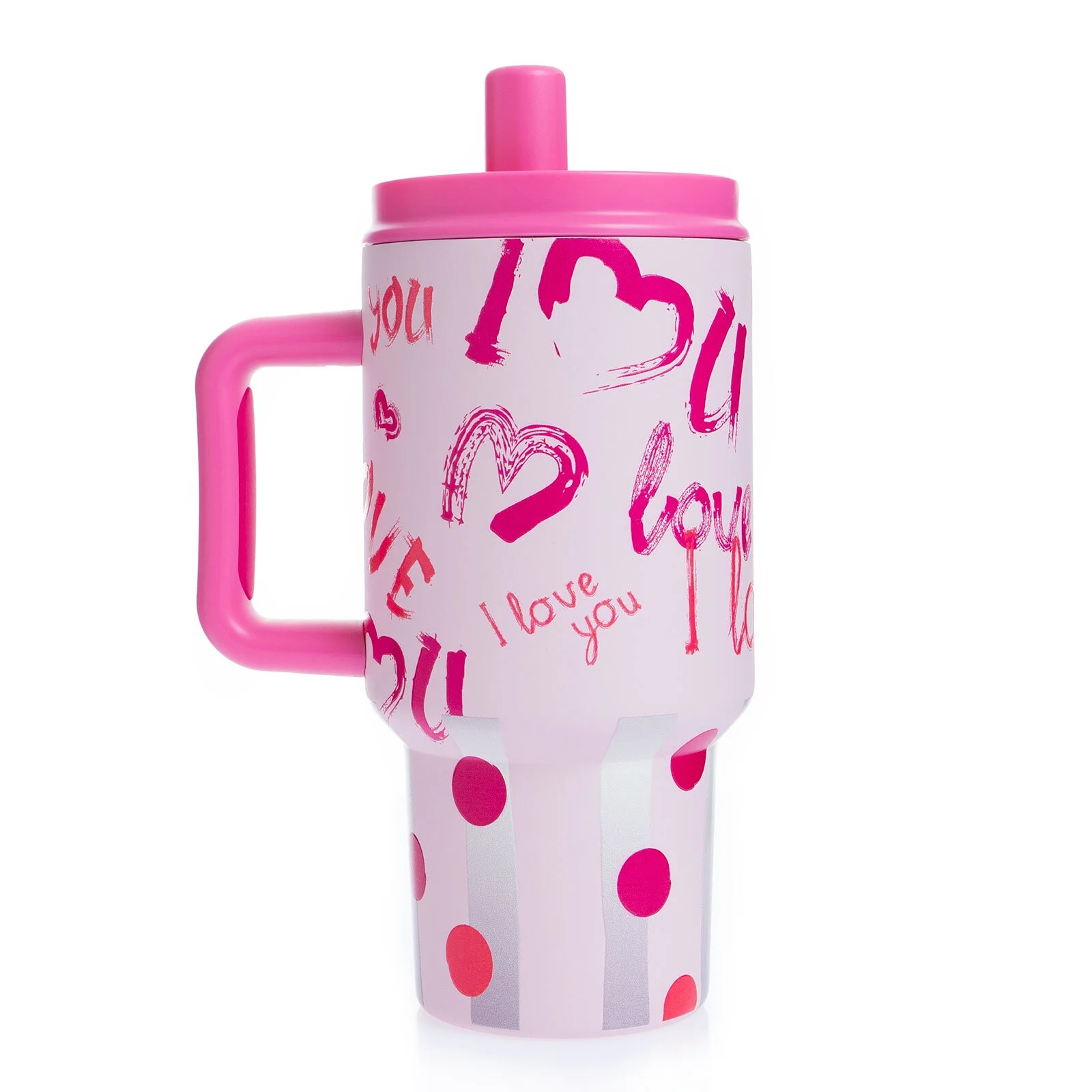 Vagon Life 800 ml Pipetli Paslanmaz Çelik Mug Termos VGN-8138 Pembe