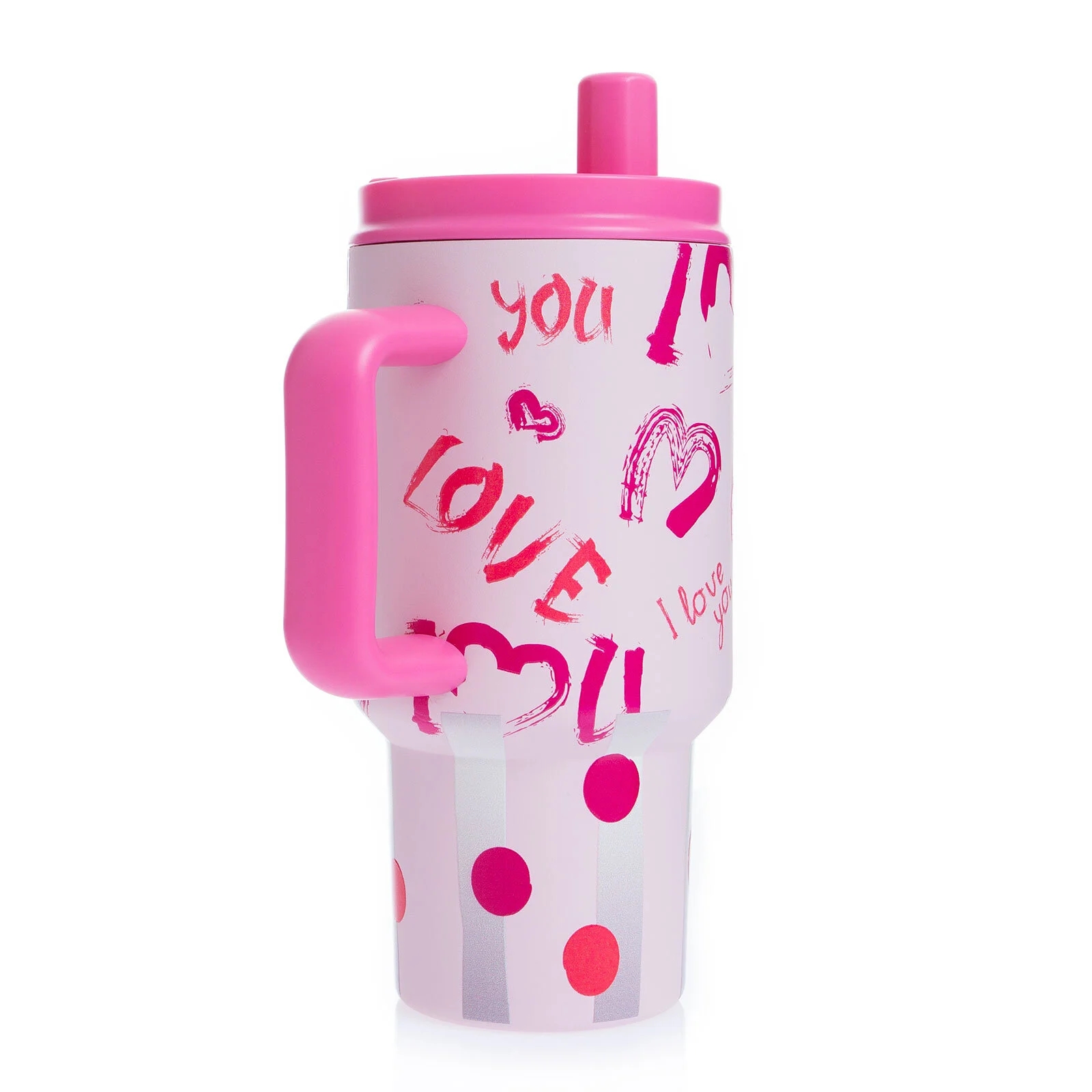Vagon Life 800 ml Pipetli Paslanmaz Çelik Mug Termos VGN-8138 Pembe