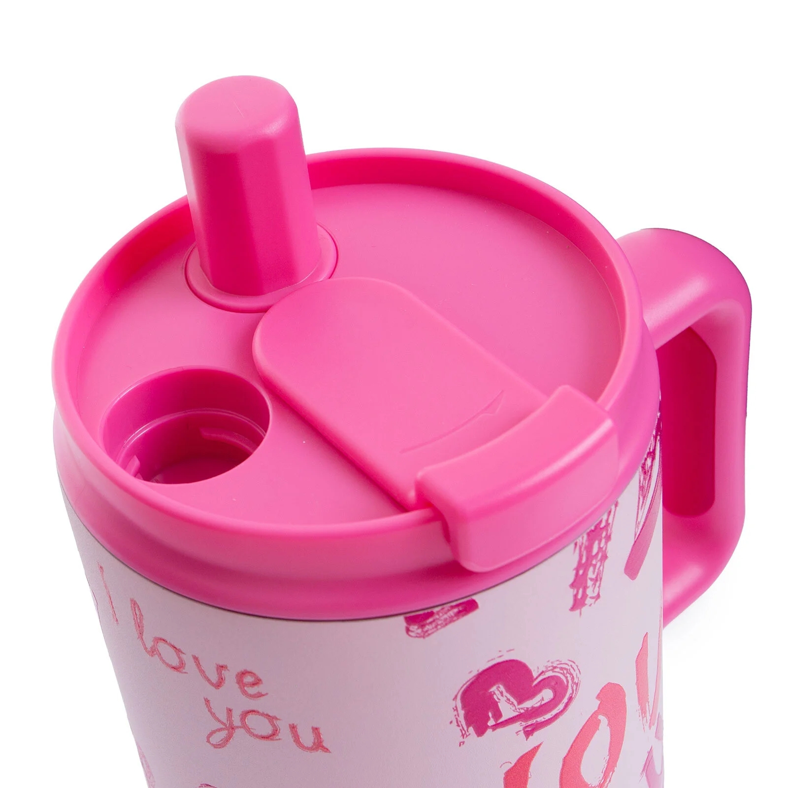 Vagon Life 800 ml Pipetli Paslanmaz Çelik Mug Termos VGN-8138 Pembe