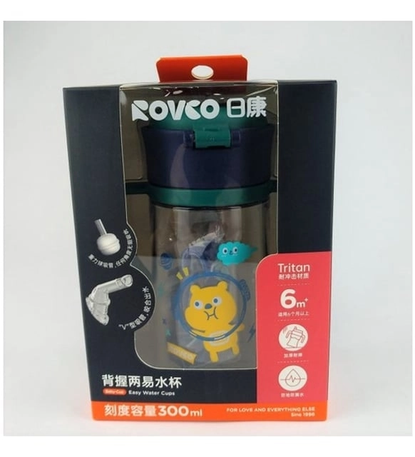 Vagon Life Rovco Pipetli Askılı Ayıcıklı Çocuk Matarası Yeşil +6 Ay 300 ml B1044