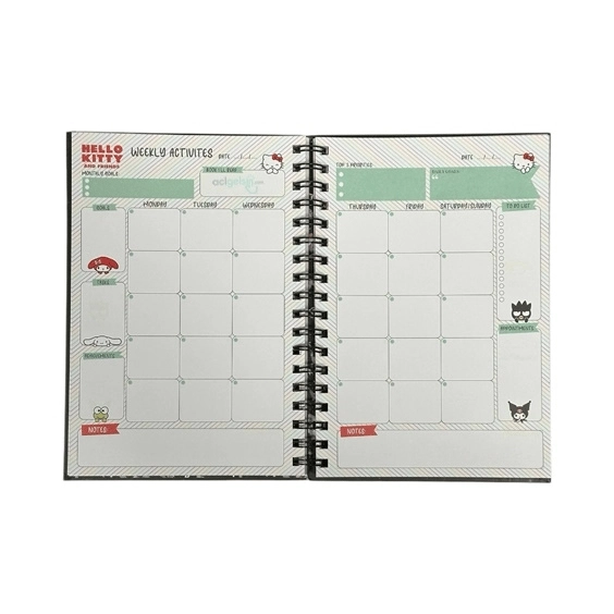 Gifi Sanrio Hello Kitty Spiralli Daily Planner Stickerli Konuşan Ajanda