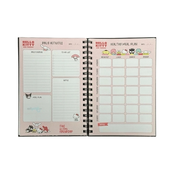 Gifi Sanrio Hello Kitty Spiralli Daily Planner Stickerli Konuşan Ajanda