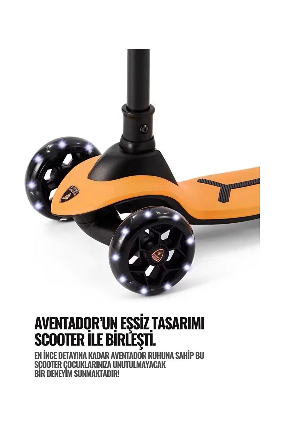 Lamborghini Pembe Scooter Işıklı Tekerlek LB2005