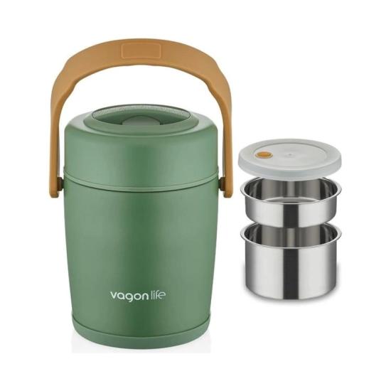 Vagonlife Yemek Kabı Çelik İki Bölmeli Lunch Box 