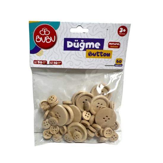 Bu-Bu Naturel Renk Düğme 1,2 cm-2,5cm BUBU-HS0006