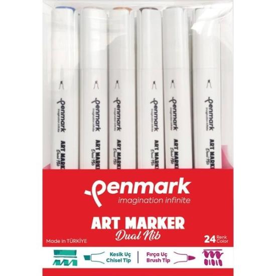 Penmark Art Marker Dual Nib Fırça ve Kesik Uç Set