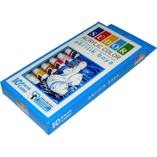 Südor Akrilik Boya Seti Tüp 9ml 10 Renk Tüp SD192