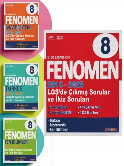 Fenomen 8 LGS Çıkmış Sorular Ve İkiz Sorular Seti