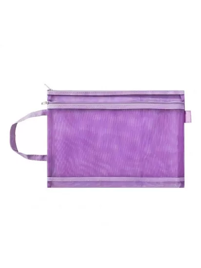 Fermuar kapatma çift katmanlı dosya çantası