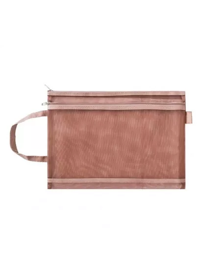 Fermuar kapatma çift katmanlı dosya çantası