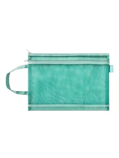 Fermuar kapatma çift katmanlı dosya çantası