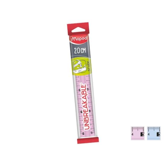 Maped 20 Cm Study Esnek Kırılmaz Cetvel Pembe
