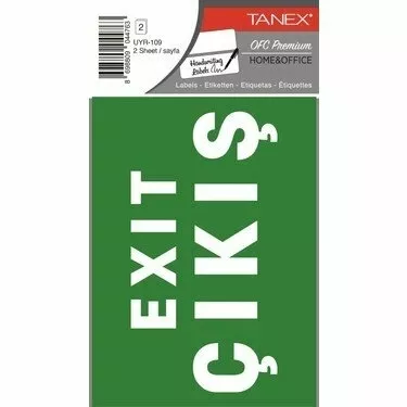 TANEX ACİL ÇIKIŞ-10 UYARI ETİKETİ 2Lİ